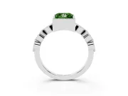 Princess Cut Vintage Engagement Ring Setting for a Fancy Green Lab-Grown Diamond | Platinum - Design NV-24637