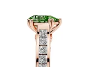 Pear-Shaped Channel Engagement Ring Setting for a Fancy Green Lab-Grown Diamond | Rose Gold - Design NV-24671