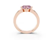 Heart-Shaped Tension Style Engagement Ring Setting for a Fancy Pink Lab-Grown Diamond | Rose Gold