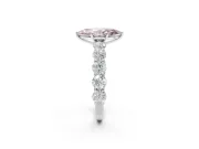 Marquise Engagement Ring Setting for a Fancy Pink Lab-Grown Diamond | Sterling Silver - Design NV-24455