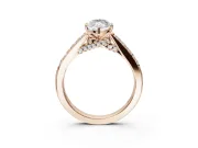 Marquise Pavé Solitaire Engagement Ring Setting | Crossover Gallery | Rose Gold