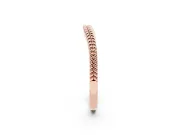 Rope Twist Contour Wedding Band | Wheat Leaf Detail | Rose Gold