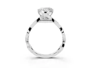 Heart-Shaped Twisted Infinity Engagement Ring Setting | Accented Strands | White Gold