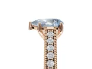 Pear-Shaped Vintage Engagement Ring Setting for a Fancy Blue Lab-Grown Diamond | Rose Gold - Design NV-24644