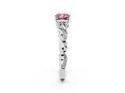 Cushion Cut Vine Engagement Ring Setting for a Fancy Pink Lab-Grown Diamond | Platinum