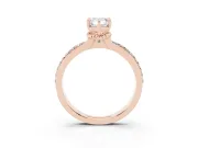 Pear-Shaped Channel Set Solitaire Engagement Ring Setting | Rope Collar Head | Rose Gold