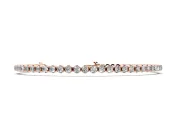 Round Lab-Grown Diamond Slim Tennis Bracelet | Cup Settings | Rose Gold