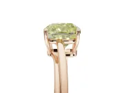 Cushion Cut Bypass Solitaire Engagement Ring Setting for a Fancy Yellow Lab-Grown Diamond | Rose Gold