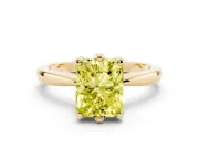 Radiant Cut Engagement Ring Setting for a Fancy Yellow Lab-Grown Diamond | Yellow Gold - Design NV-24888