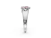 Pear-Shaped Double Claw Solitaire Engagement Ring Setting for a Fancy Pink Lab-Grown Diamond | Platinum