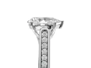 Pear-Shaped Cathedral Solitaire Engagement Ring Setting | Channel Set Band | Platinum
