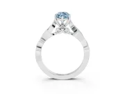 Marquise Vine Engagement Ring Setting for a Fancy Blue Lab-Grown Diamond | Platinum
