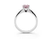 Oval Engagement Ring Setting for a Fancy Pink Lab-Grown Diamond | Sterling Silver