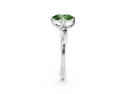 Oval Bypass Solitaire Engagement Ring Setting for a Fancy Green Lab-Grown Diamond | Platinum