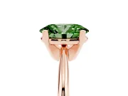 Oval Solitaire Engagement Ring Setting for a Fancy Green Lab-Grown Diamond | Rose Gold
