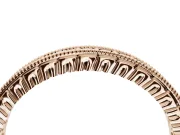 Round Lab-Grown Diamond Milgrain Channel Set Wedding Band | Fluted Gallery | Rose Gold