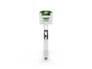 Princess Cut Solitaire Engagement Ring Setting for a Fancy Green Lab-Grown Diamond | Flat Tab Prongs | White Gold