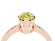 Marquise Solitaire Engagement Ring Setting for a Fancy Yellow Lab-Grown Diamond | Flat Tab Prongs | Rose Gold
