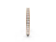 Round Lab-Grown Diamond Milgrain Channel Set Wedding Band | Fluted Gallery | Rose Gold
