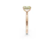 Asscher Cut Hidden Halo Ring Setting for a Fancy Yellow Lab-Grown Diamond | Rose Gold