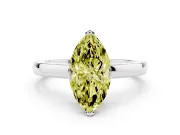 Marquise Tab Prong Solitaire Engagement Ring Setting for a Fancy Yellow Lab-Grown Diamond | Platinum