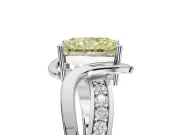 Radiant Cut Bypass Solitaire Engagement Ring Setting for a Fancy Yellow Lab-Grown Diamond | Sterling Silver