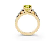 Princess Cut Engagement Ring Setting for a Fancy Yellow Lab-Grown Diamond | Yellow Gold - Design NV-24645