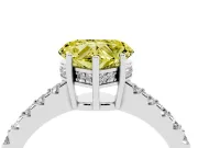 Heart-Shaped Engagement Ring Setting for a Fancy Yellow Lab-Grown Diamond | White Gold - Design NV-24649