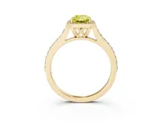 Radiant Cut Halo Engagement Ring Setting for a Fancy Yellow Lab-Grown Diamond | Yellow Gold - Design NV-24729