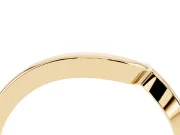 Chevron V-Shaped Contour Wedding Band | High-Polish Plain Metal | Yellow Gold