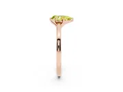 Pear-Shaped Plain Engagement Ring Setting for a Fancy Yellow Lab-Grown Diamond | Rose Gold
