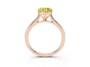 Heart-Shaped Cathedral Engagement Ring Setting for a Fancy Yellow Lab-Grown Diamond | Rose Gold