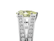 Pear-Shaped Split Shank Pavé Engagement Ring Setting for a Fancy Yellow Lab-Grown Diamond | Platinum