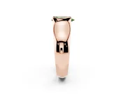 Pear-Shaped Half Bezel Solitaire Engagement Ring Setting for a Fancy Green Lab-Grown Diamond | Wide Band | Rose Gold