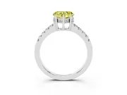 Heart-Shaped Engagement Ring Setting for a Fancy Yellow Lab-Grown Diamond | White Gold - Design NV-24649