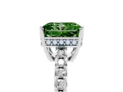 Radiant Cut Engagement Ring Setting for a Fancy Green Lab-Grown Diamond | White Gold - Design NV-24649