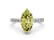 Marquise Engagement Ring Setting for a Fancy Yellow Lab-Grown Diamond | Platinum - Design NV-24649