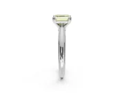 Princess Cut Tapered Solitaire Engagement Ring Setting for a Fancy Yellow Lab-Grown Diamond | Sterling Silver