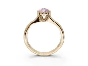 Pear-Shaped Double Claw Solitaire Engagement Ring Setting for a Fancy Pink Lab-Grown Diamond | Yellow Gold