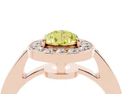 Pear-Shaped Framed Halo Engagement Ring Setting for a Fancy Yellow Lab-Grown Diamond | Rose Gold