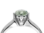 Pear-Shaped Double Claw Solitaire Engagement Ring Setting for a Fancy Green Lab-Grown Diamond | White Gold
