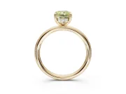 Radiant Cut Hidden Halo Ring Setting for a Fancy Yellow Lab-Grown Diamond | Yellow Gold