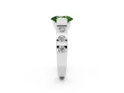 Oval Tension Style Engagement Ring Setting for a Fancy Green Lab-Grown Diamond | Platinum