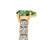 Pear-Shaped Engagement Ring Setting for a Fancy Green Lab-Grown Diamond | Yellow Gold - Design NV-24643