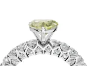 Heart-Shaped Shared Prong Engagement Ring Setting for a Fancy Yellow Lab-Grown Diamond | Platinum
