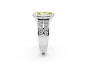 Marquise Half Bezel Engagement Ring Setting for a Fancy Yellow Lab-Grown Diamond | Sterling Silver
