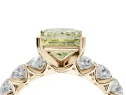 Princess Cut Engagement Ring Setting for a Fancy Yellow Lab-Grown Diamond | Yellow Gold - Design NV-24455