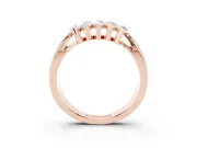 Five-Stone Marquise Diamond Split Shank Ring Set in Rose gold with Shared Prong Setting