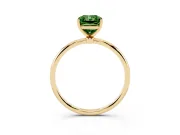 Radiant Cut Engagement Ring Setting for a Fancy Green Lab-Grown Diamond | Yellow Gold - Design NV-24609