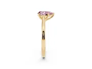 Pear-Shaped Cathedral Engagement Ring Setting for a Fancy Pink Lab-Grown Diamond | Yellow Gold